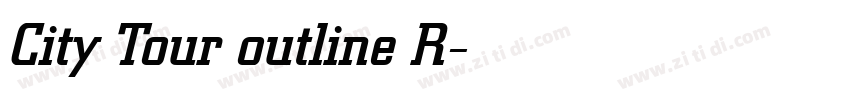 City Tour outline R字体转换